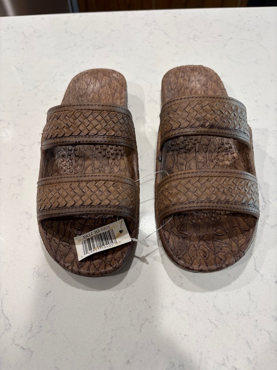 Pali Hawaii Shoes - Pali Hawaii Brown Slide Sandals